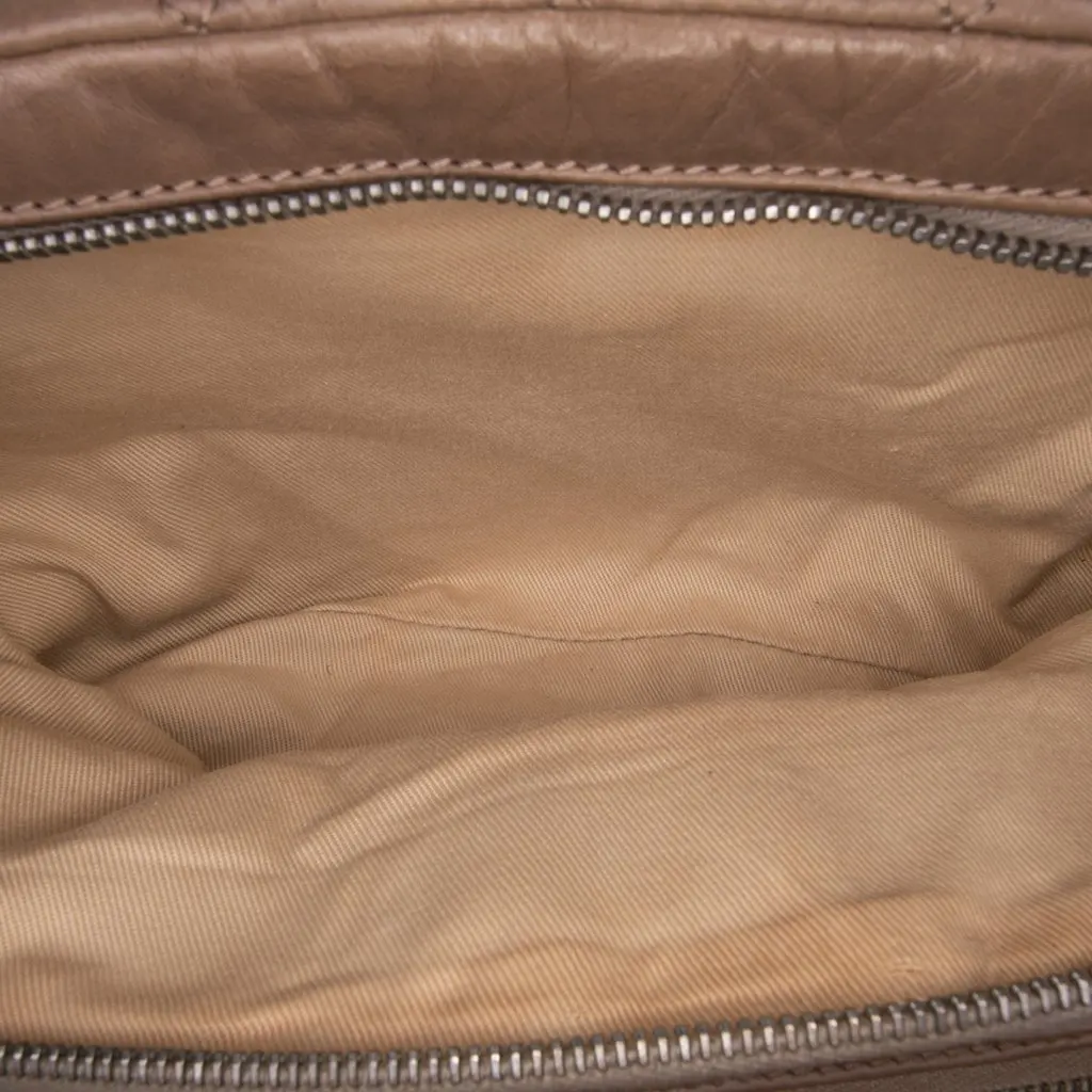 Chanel Distressed Lambskin Lady Braid Bowler Bag Brown Leather Good - Box View