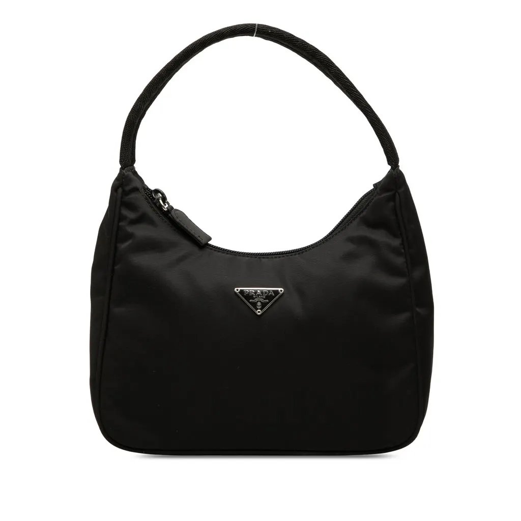 Prada Mini Tessuto Sport Shoulder Bag Black Polyamide Very good - Front View