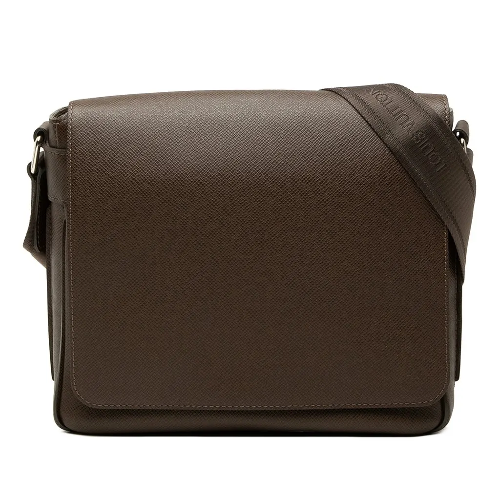 Louis Vuitton Taiga Roman PM Brown Leather Very good - Front View