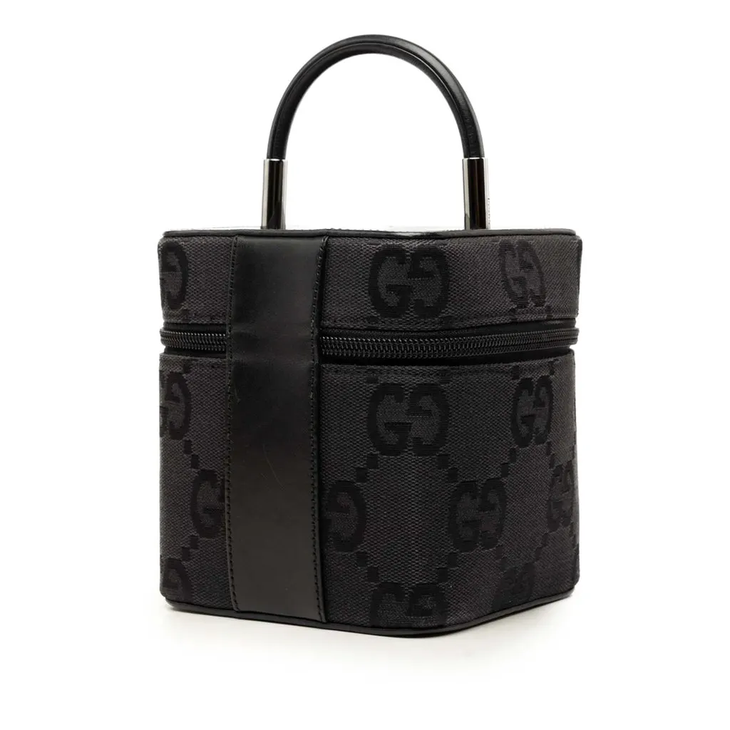Gucci Mini GG Canvas Vanity Bag Black Very good - Back View