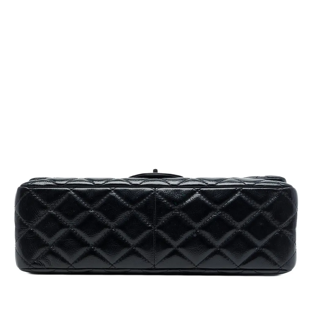Chanel Quilted Aged Calfskin Reissue 2.55 Double Flap 227 Black Leather Very good - Inside View