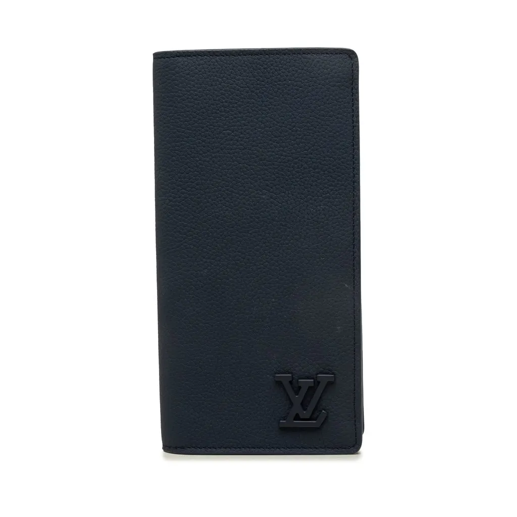 Louis Vuitton Aerogram Brazza Wallet Blue Leather Very good - Front View