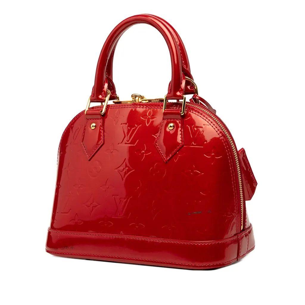 Louis Vuitton Monogram Vernis Alma BB Red Leather Very good - Back View