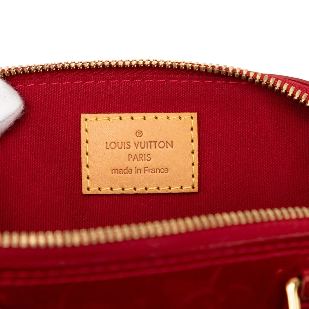 Louis Vuitton Monogram Vernis Alma BB Red Leather Very good - Box View