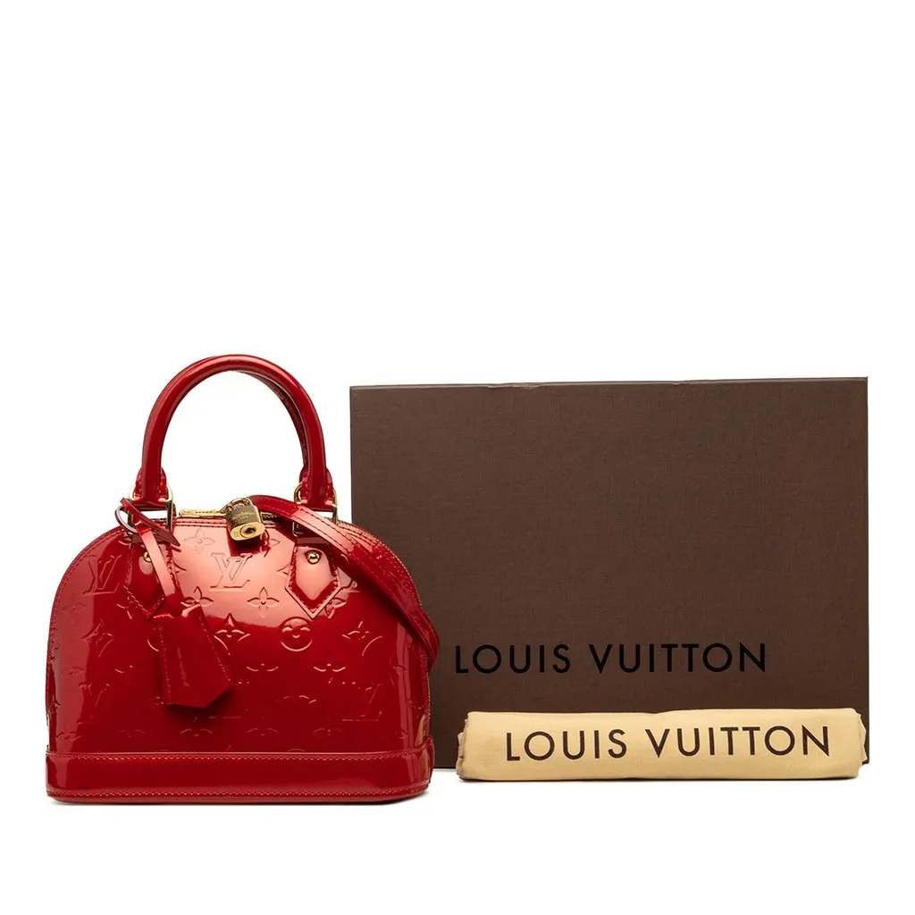 Louis Vuitton Monogram Vernis Alma BB Red Small Leather