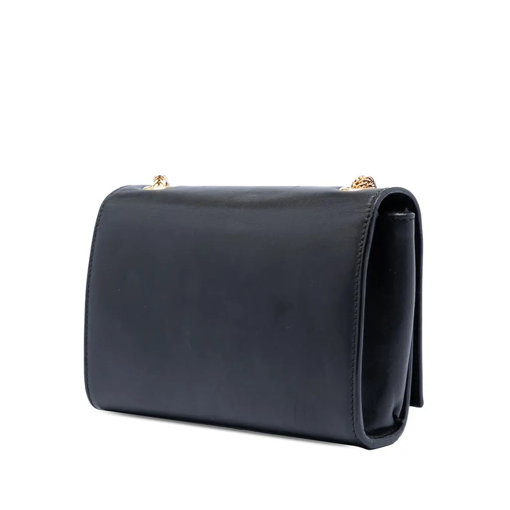 Saint Laurent Small Smooth Calfskin Monogram Kate Tassel Crossbody Black Leather Very good - Back View
