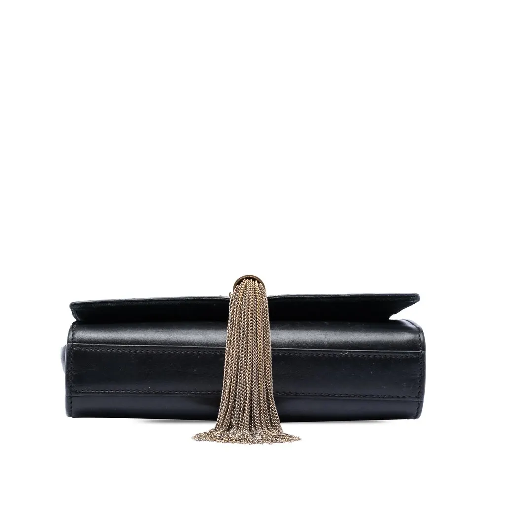Saint Laurent Small Smooth Calfskin Monogram Kate Tassel Crossbody Black Leather Very good - Inside View