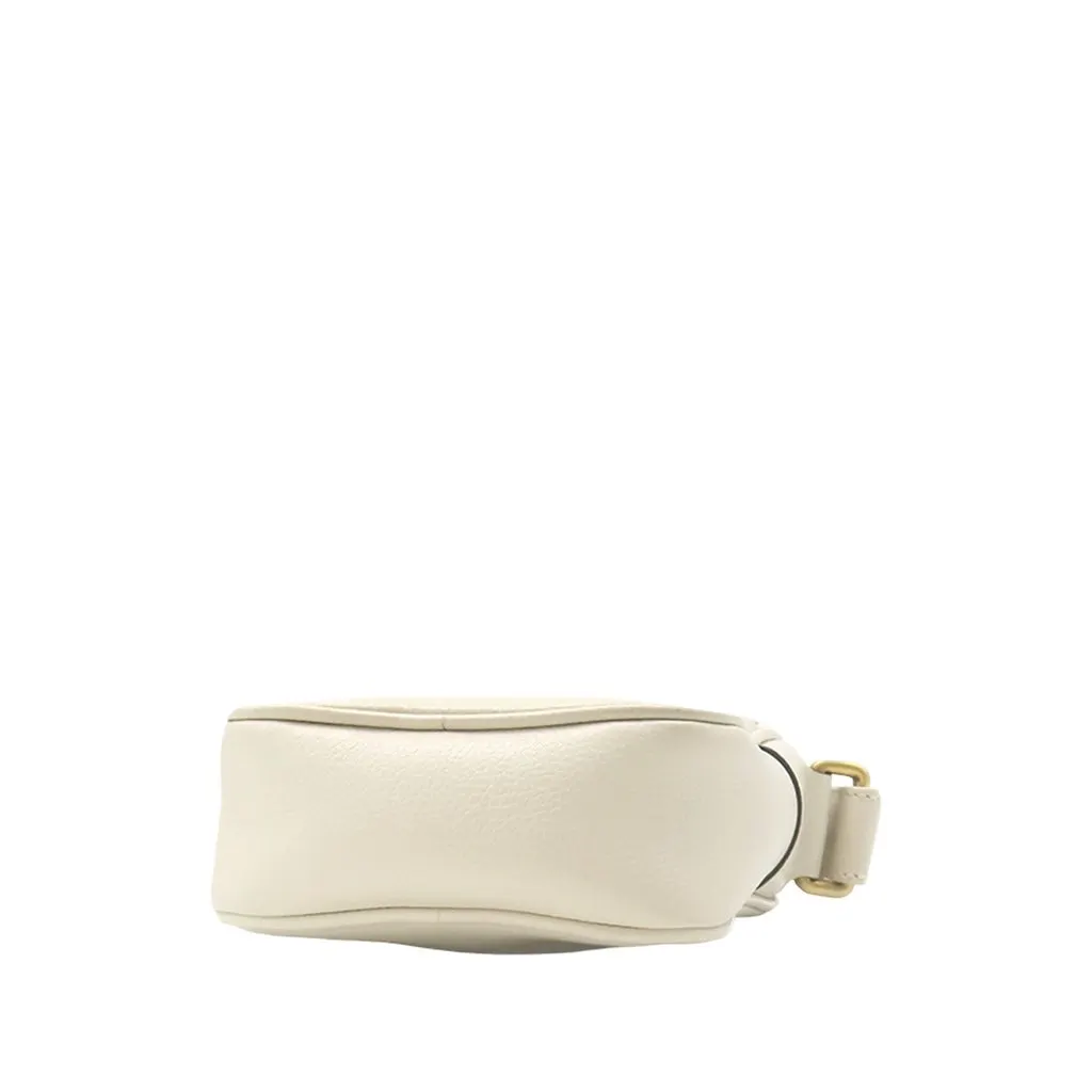 Gucci Mini Grained Calfskin Logo Crossbody White Leather Very good - Inside View