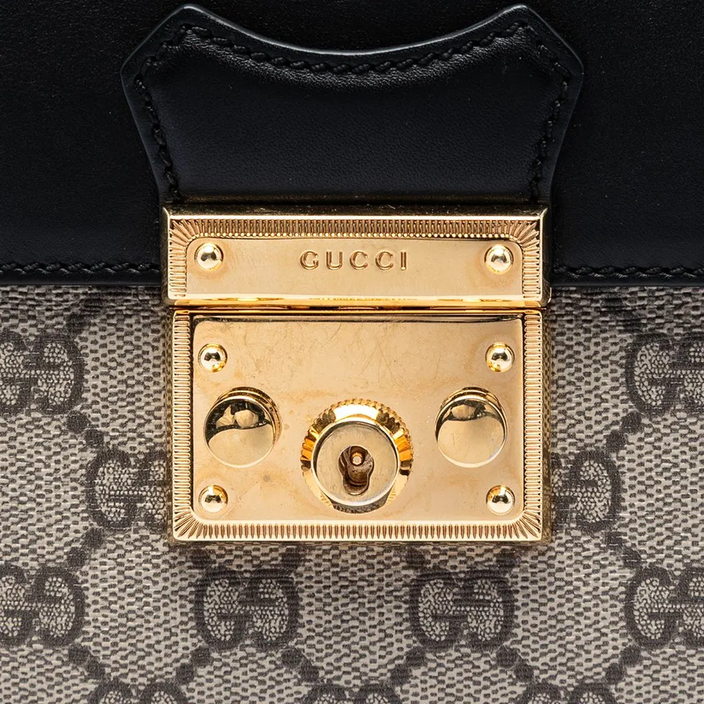 Gucci GG Supreme Padlock Backpack Beige Very good - Box View