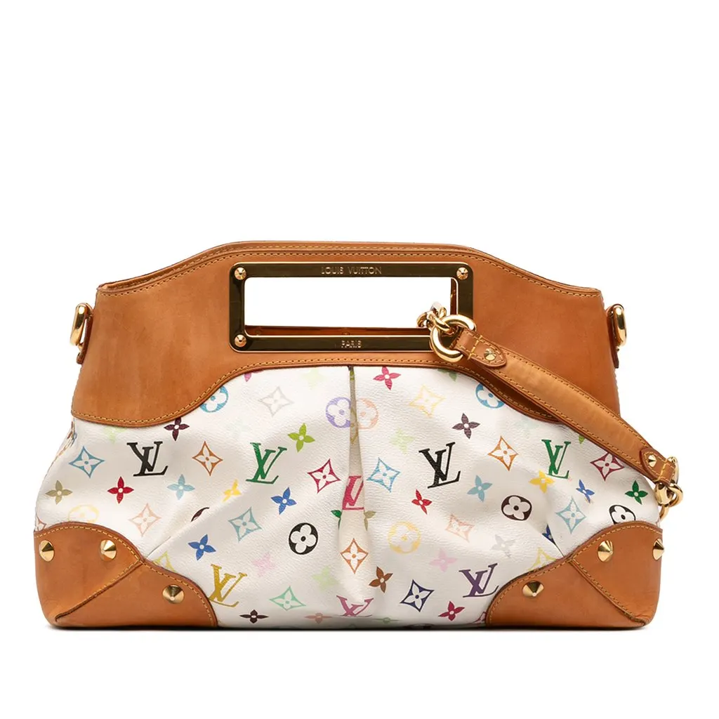 Louis Vuitton Monogram Multicolore Judy MM White Canvas Very good - Front View