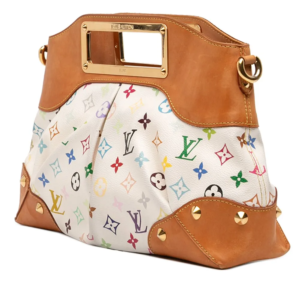 Louis Vuitton Monogram Multicolore Judy MM White Canvas Very good - Back View