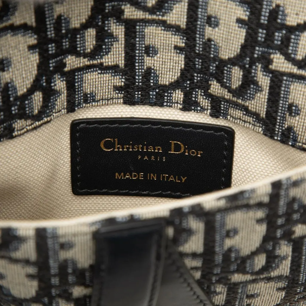 Dior Mini Oblique Canvas Saddle Belt Pouch Blue Very good - Box View