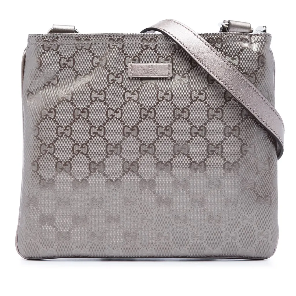 Gucci GG Imprime Crossbody Silver Good - Front View