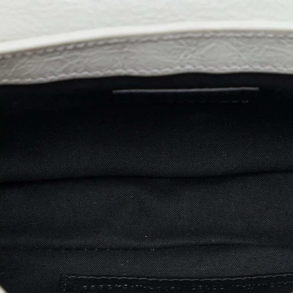 Balenciaga Lambskin Le Cagole Sling Bag XS White Leather Very good - Model View