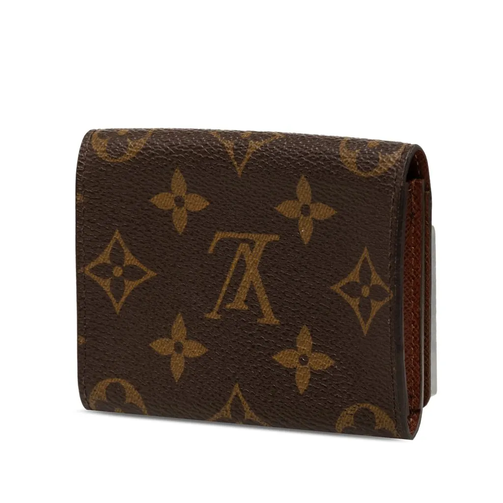 Louis Vuitton Monogram Envelope Business Card Holder Brown Canvas Very good - Back View