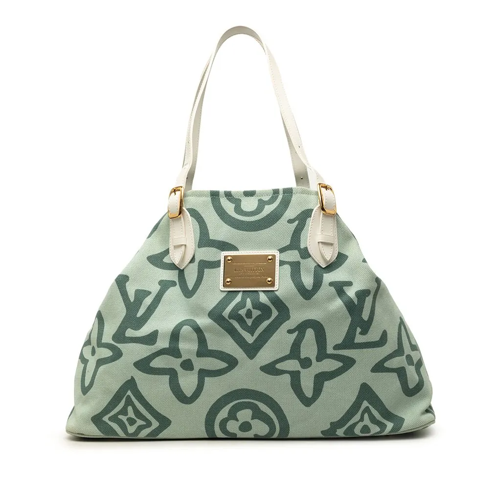 Louis Vuitton Monogram Tahitienne Cabas GM Green Very good - Front View