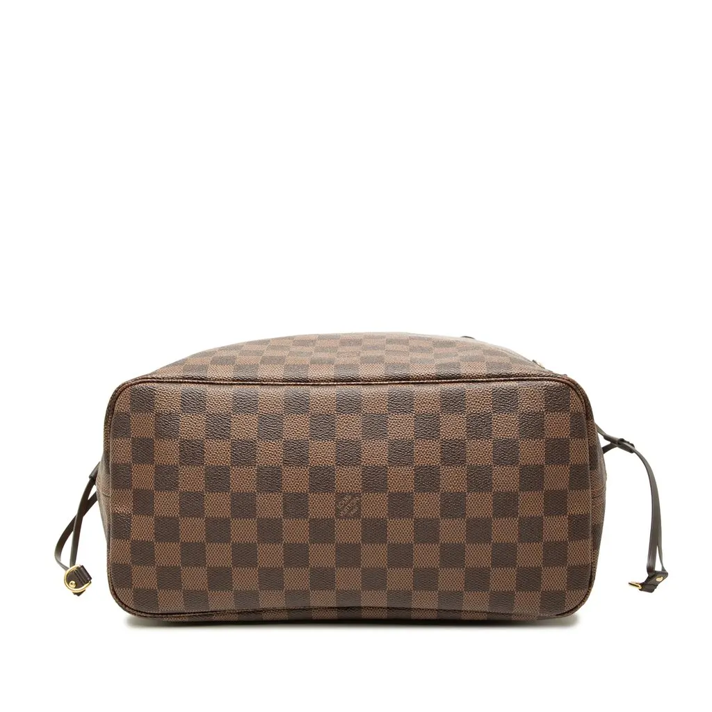 Louis Vuitton Damier Ebene Neverfull MM Brown Canvas Good - Inside View
