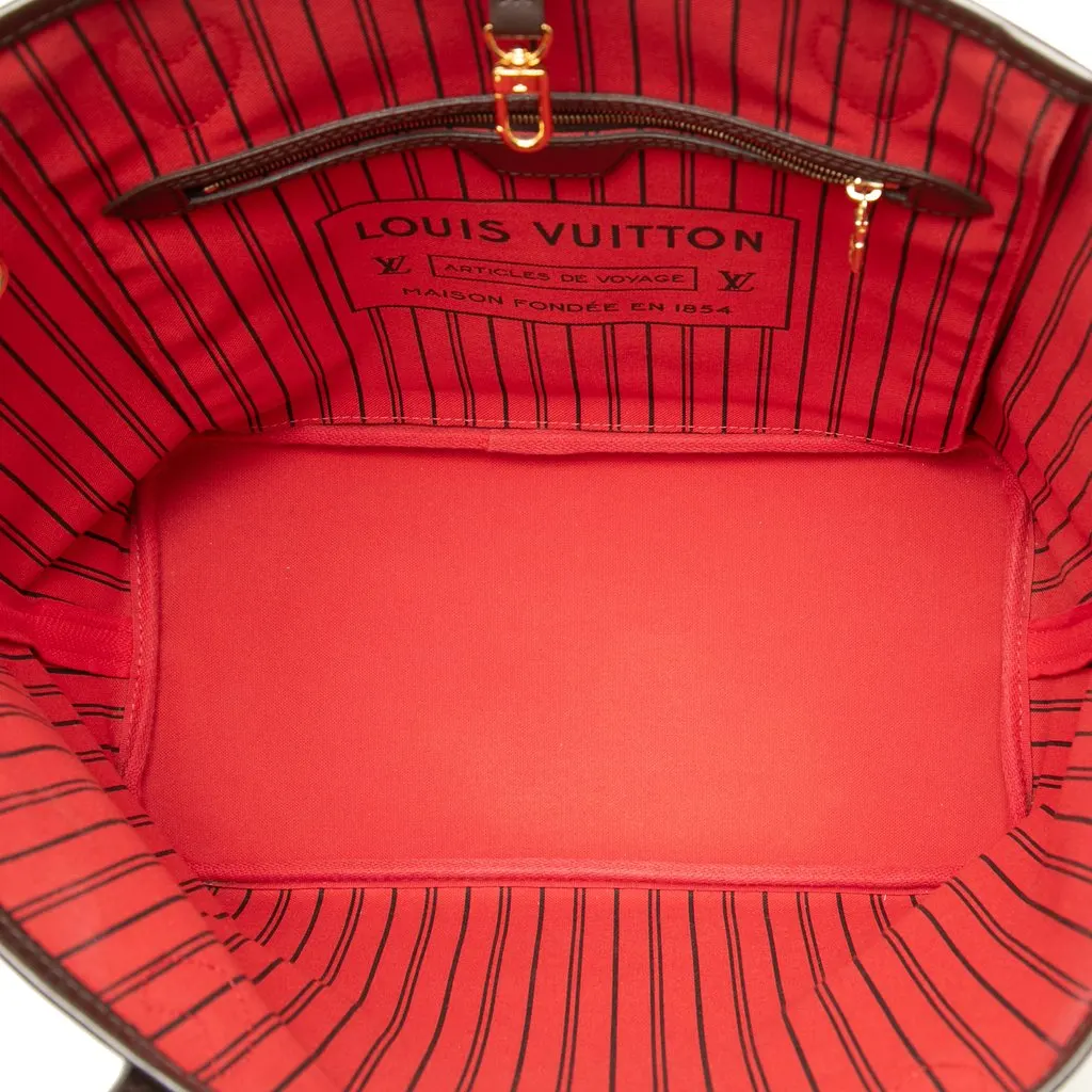 Louis Vuitton Damier Ebene Neverfull MM Brown Canvas Good - Model View
