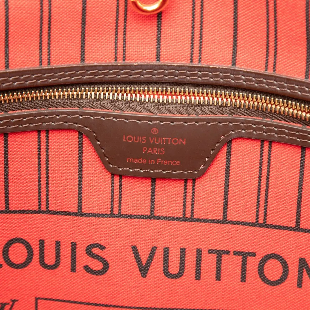 Louis Vuitton Damier Ebene Neverfull MM Brown Canvas Good - Box View