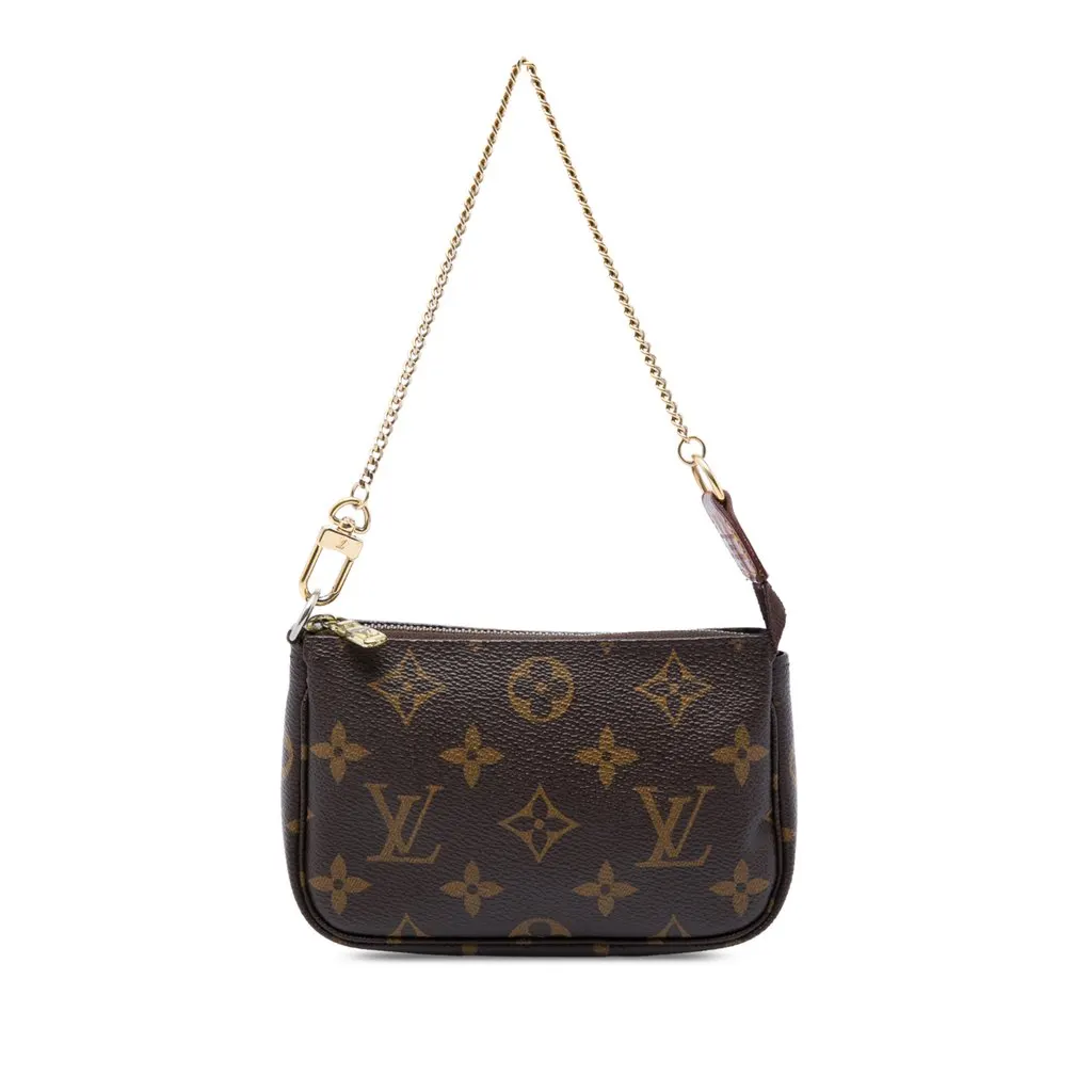 Louis Vuitton Monogram Mini Pochette Accessoires Brown Canvas Very good - Front View