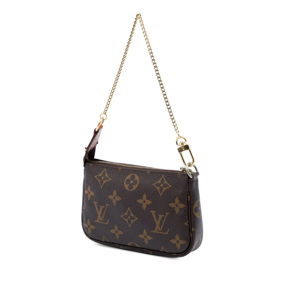 Louis Vuitton Monogram Mini Pochette Accessoires Brown Canvas Very good - Back View