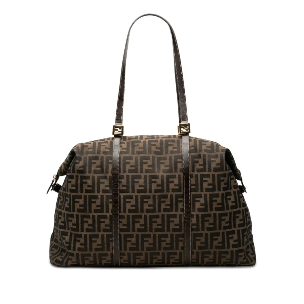 Fendi Zucca Canvas Travel Bag Brown Very good - Front View