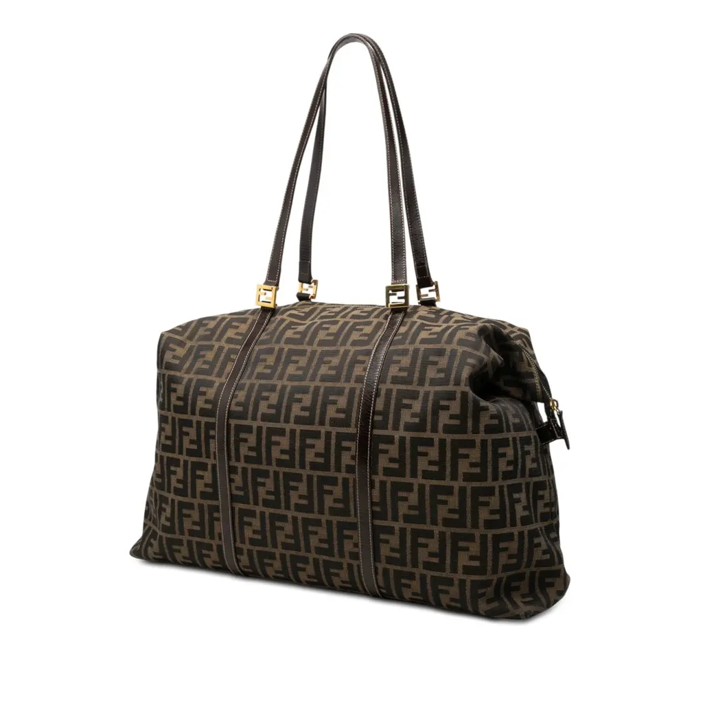 Fendi Zucca Canvas Travel Bag Brown Very good - Back View