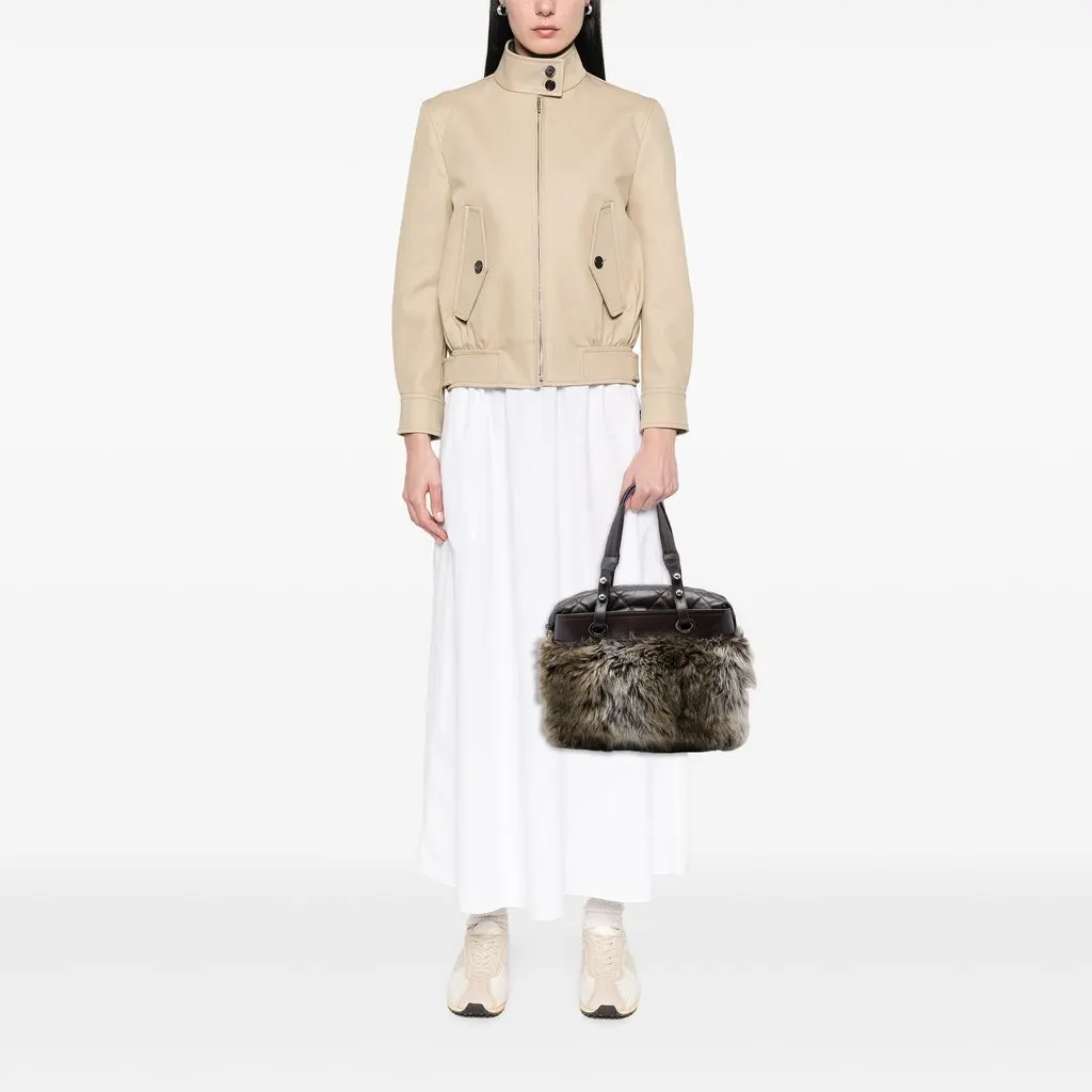 Chanel Paris Biarritz Fantasy Faux Fur Tote Brown Fur Good - Box View