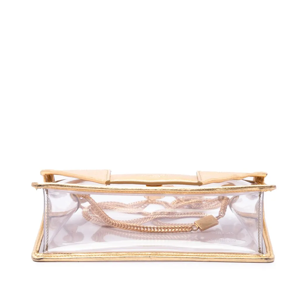 Saint Laurent Small Metallic Leather Trimmed PVC Betty Crossbody White Plastic Very good - Inside View