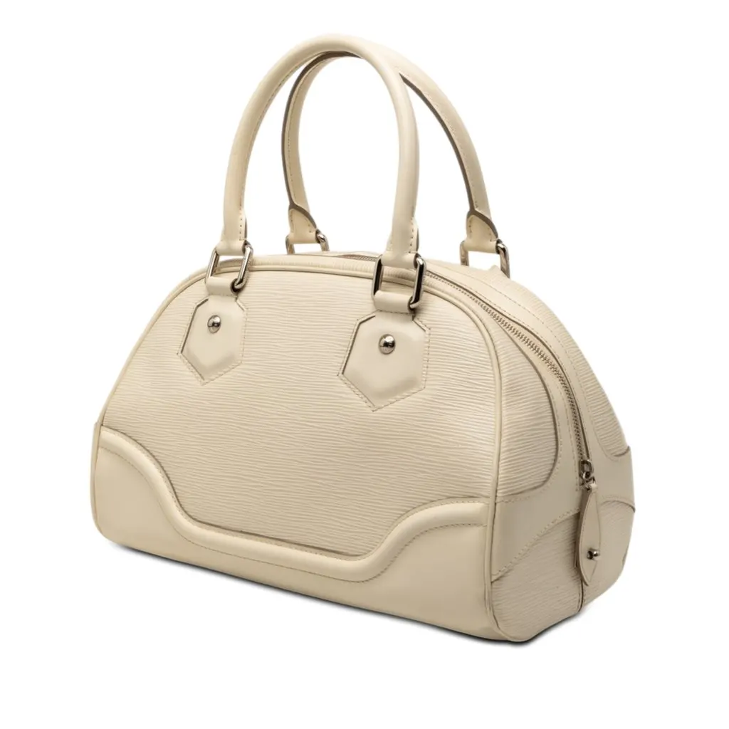 Louis Vuitton Epi Bowling Montaigne PM White Leather Very good - Back View