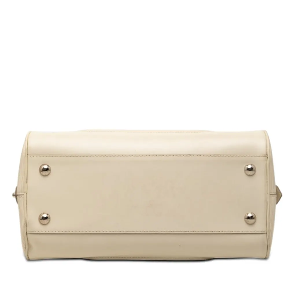 Louis Vuitton Epi Bowling Montaigne PM White Leather Very good - Inside View
