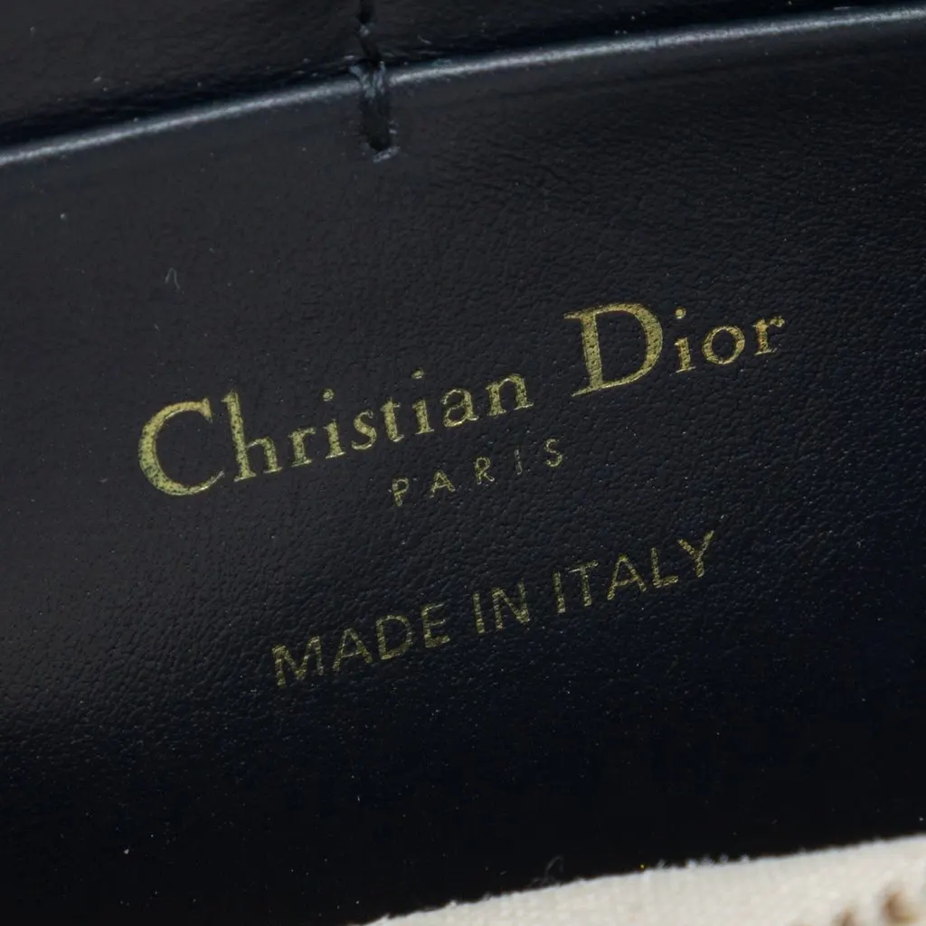 Dior Oblique Canvas Saddle Pouch Wallet on Chain Blue Very good - Box View