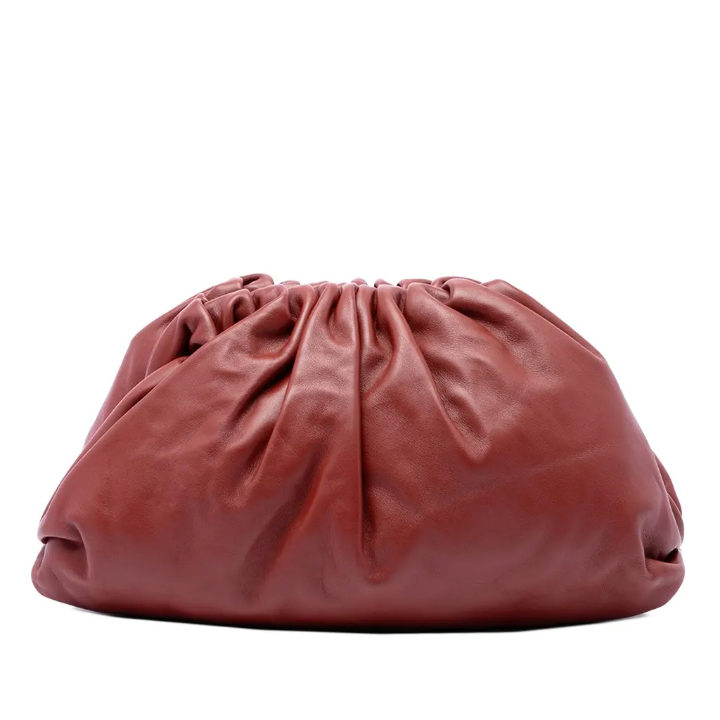 Bottega Veneta Lambskin The Pouch Red X-Large Leather