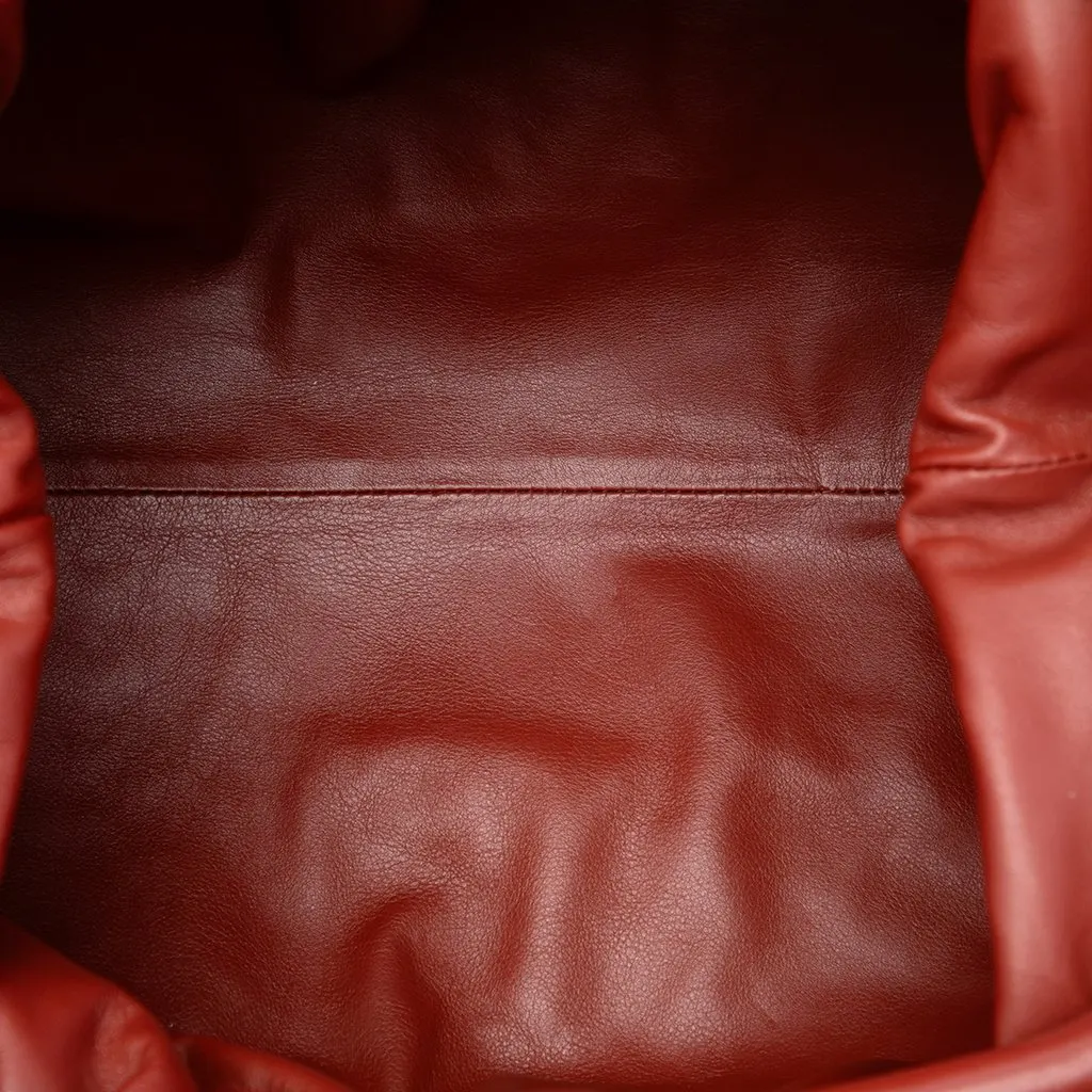 Bottega Veneta Lambskin The Pouch Red Leather Very good - Model View
