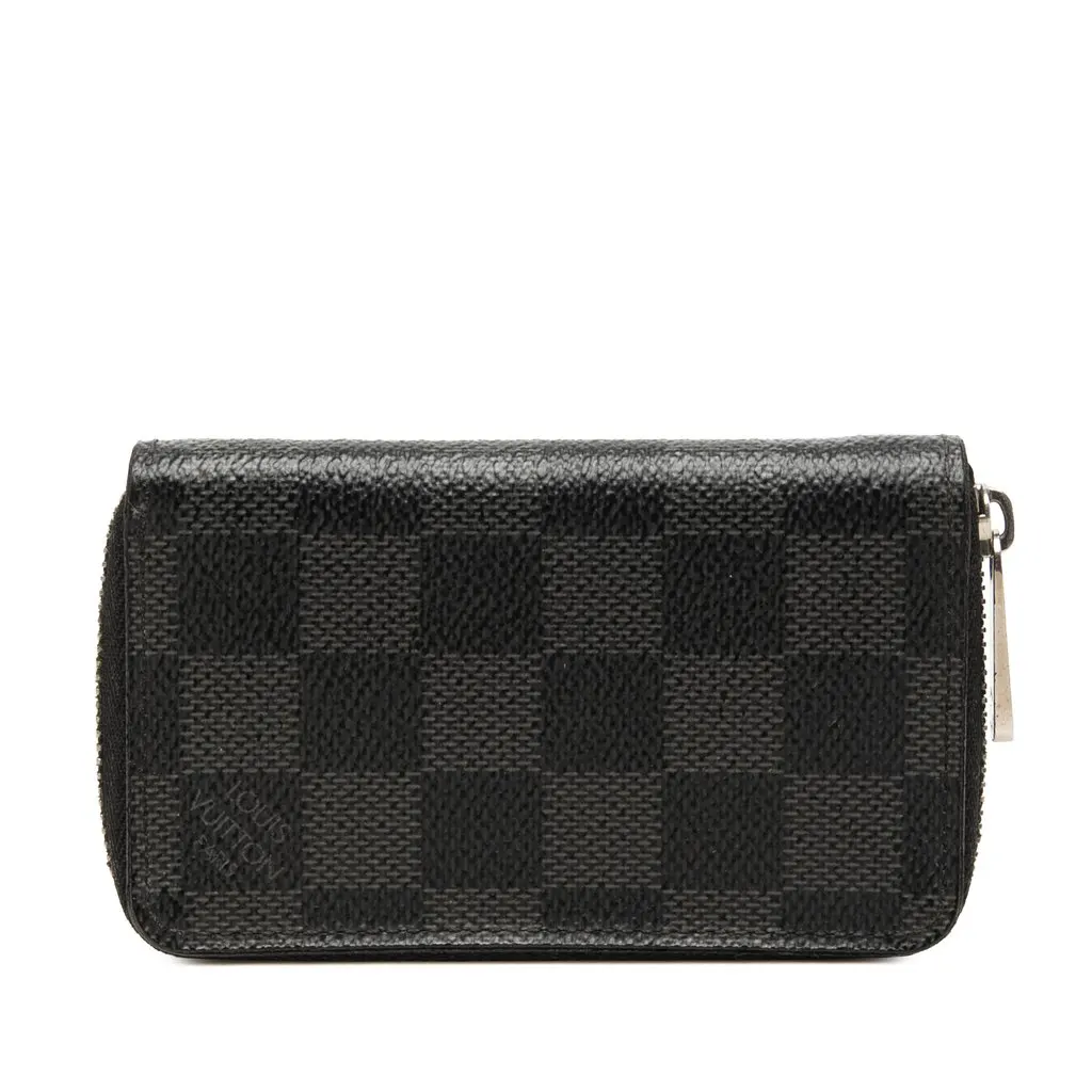 Louis Vuitton Damier Graphite Zippy Coin Pouch Black Canvas Very good - Front View