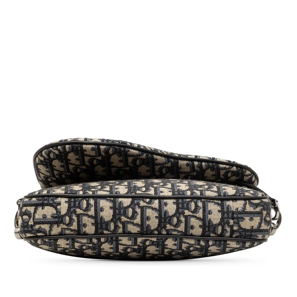 Dior Oblique Canvas Saddle Triple Pouch Blue Canvas Very good - Inside View