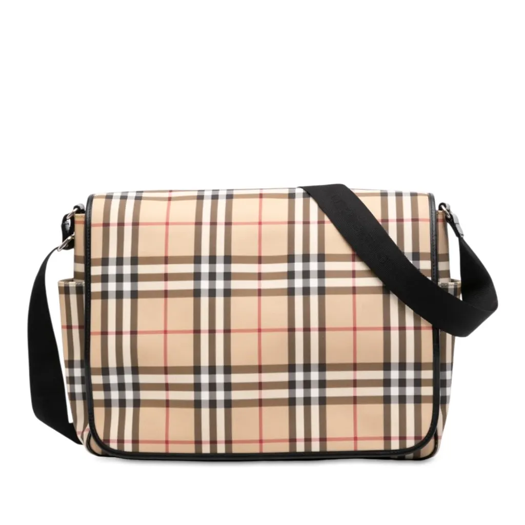 Burberry House Check Coated Canvas Flap | Libas Collective
