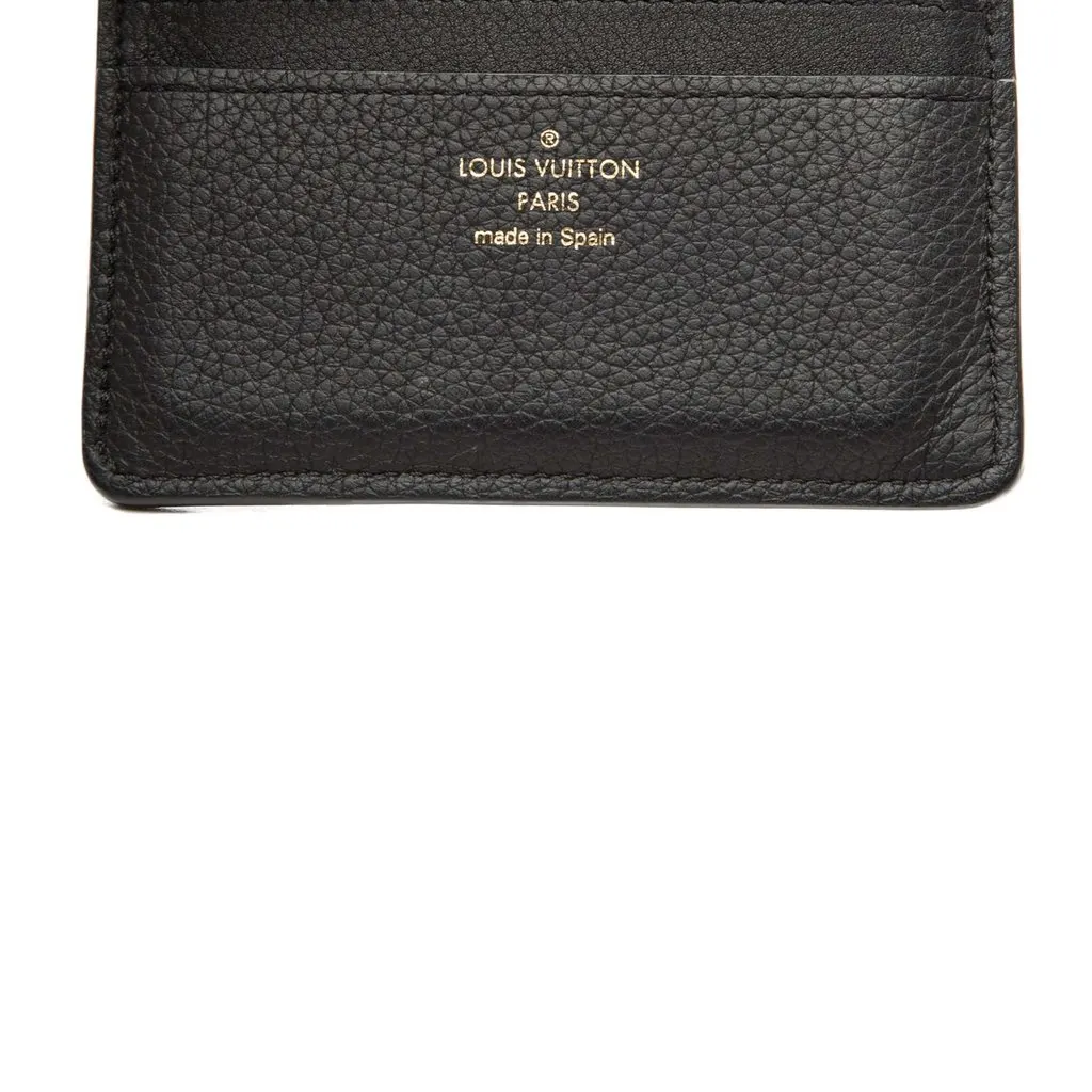 Louis Vuitton Leather Low Key Compact Wallet Black Leather Good - Box View
