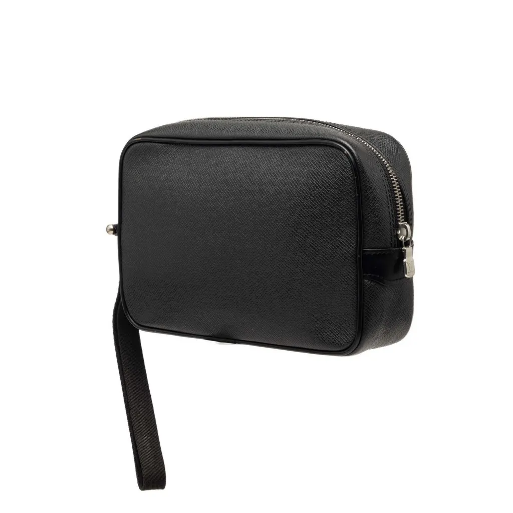 Louis Vuitton Taiga Pochette Kaluga Black Leather Good - Back View
