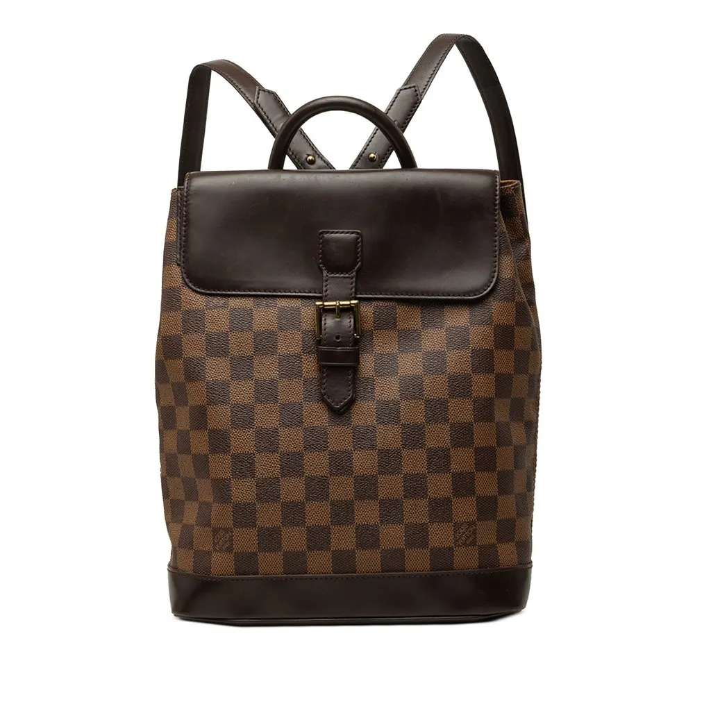 Louis Vuitton Damier Ebene Soho Brown Canvas Good - Front View