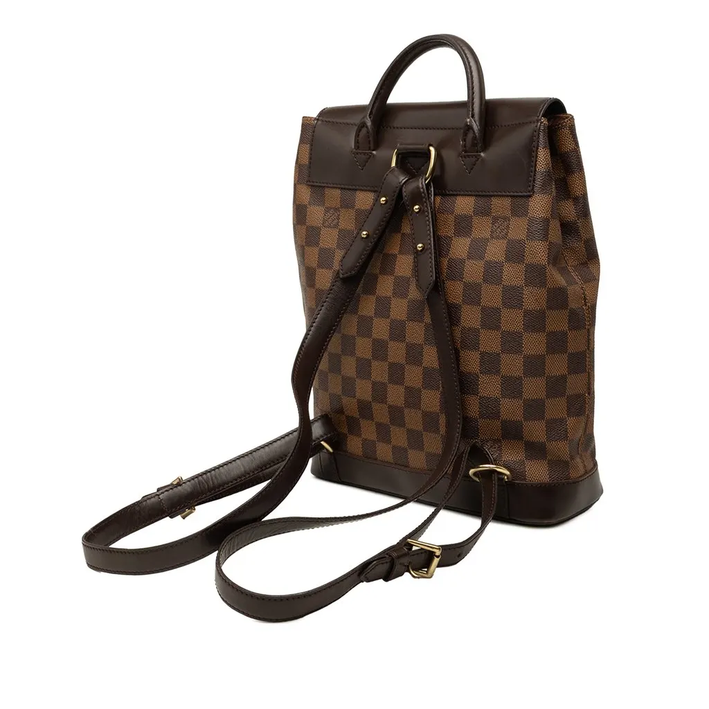 Louis Vuitton Damier Ebene Soho Brown Canvas Good - Back View