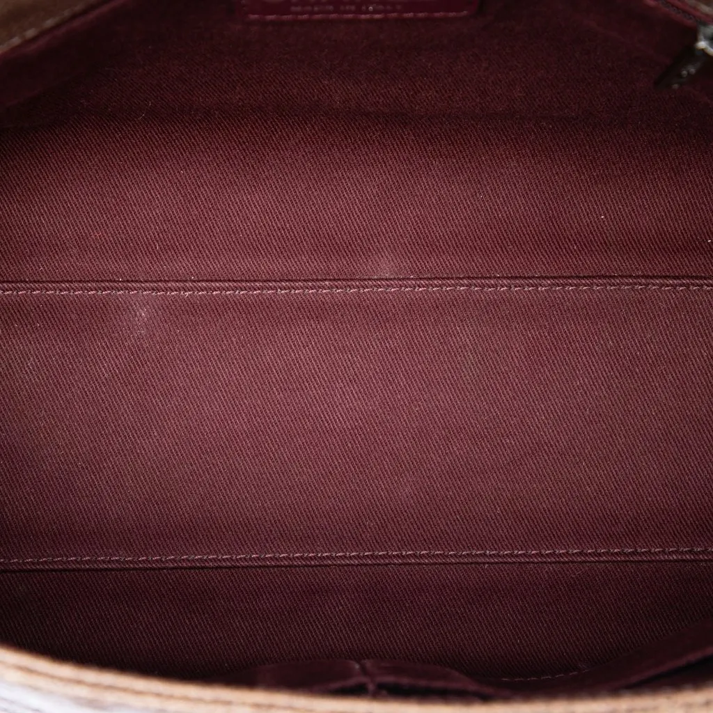 Chanel Jumbo Quilted Glazed Caviar Crave Flap Brown Leather Very good - Model View