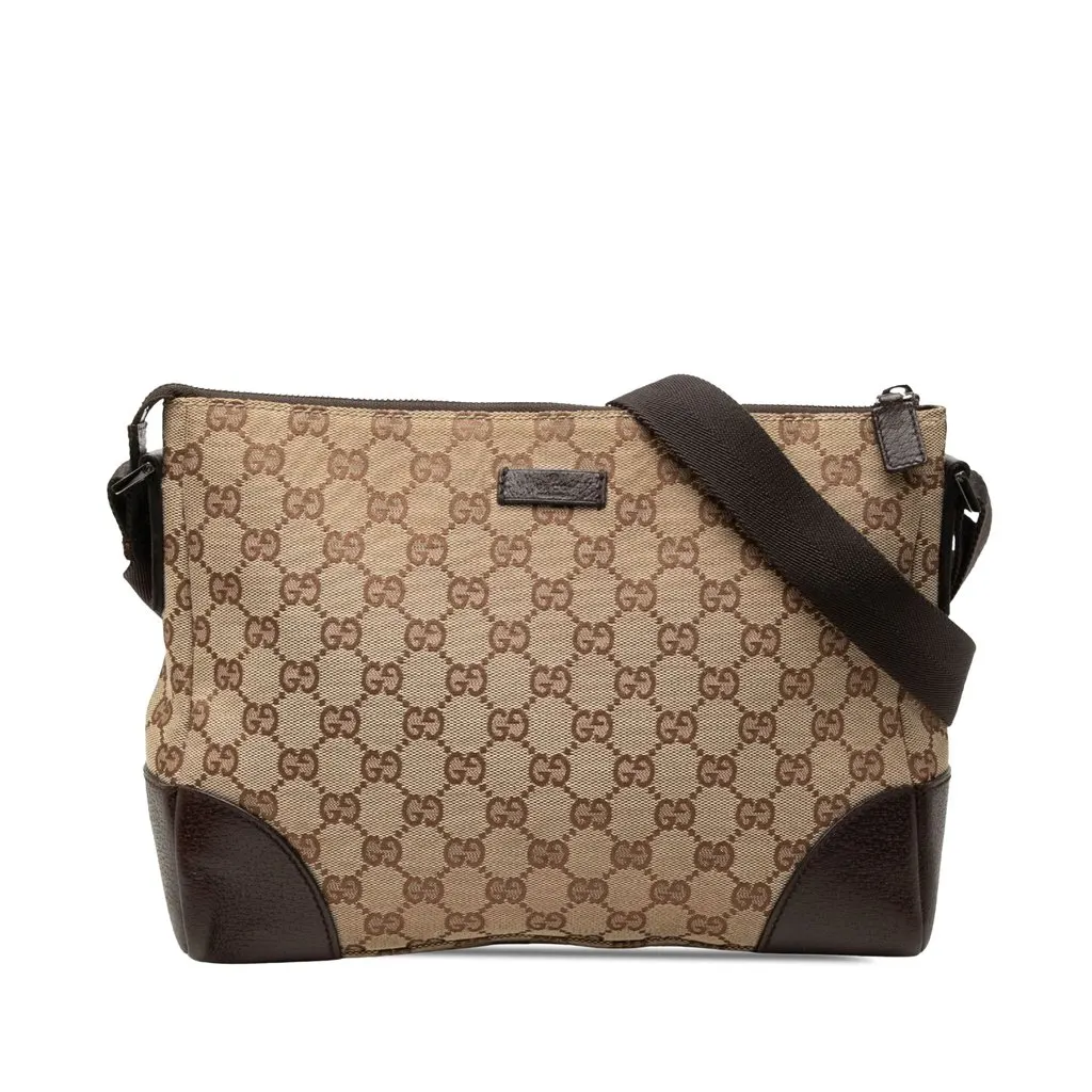 Gucci GG Canvas Crossbody Beige Very good - Front View