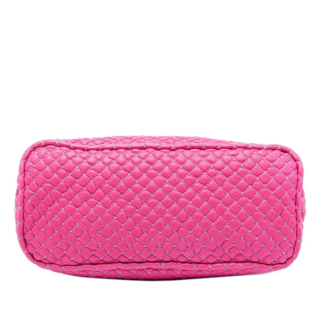 Bottega Veneta Quilted Nappa Bubble Shoulder Bag Pink Leather Very good - Inside View