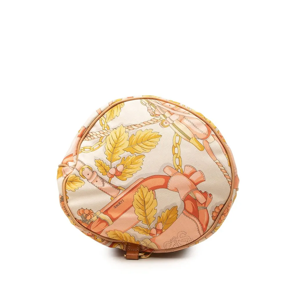 Loewe Botanical Printed Canvas Backpack Beige Very good - Inside View