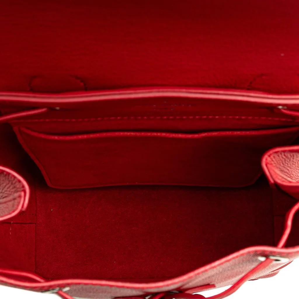 Louis Vuitton Taurillon Lockme Backpack Red Leather Very good - Model View