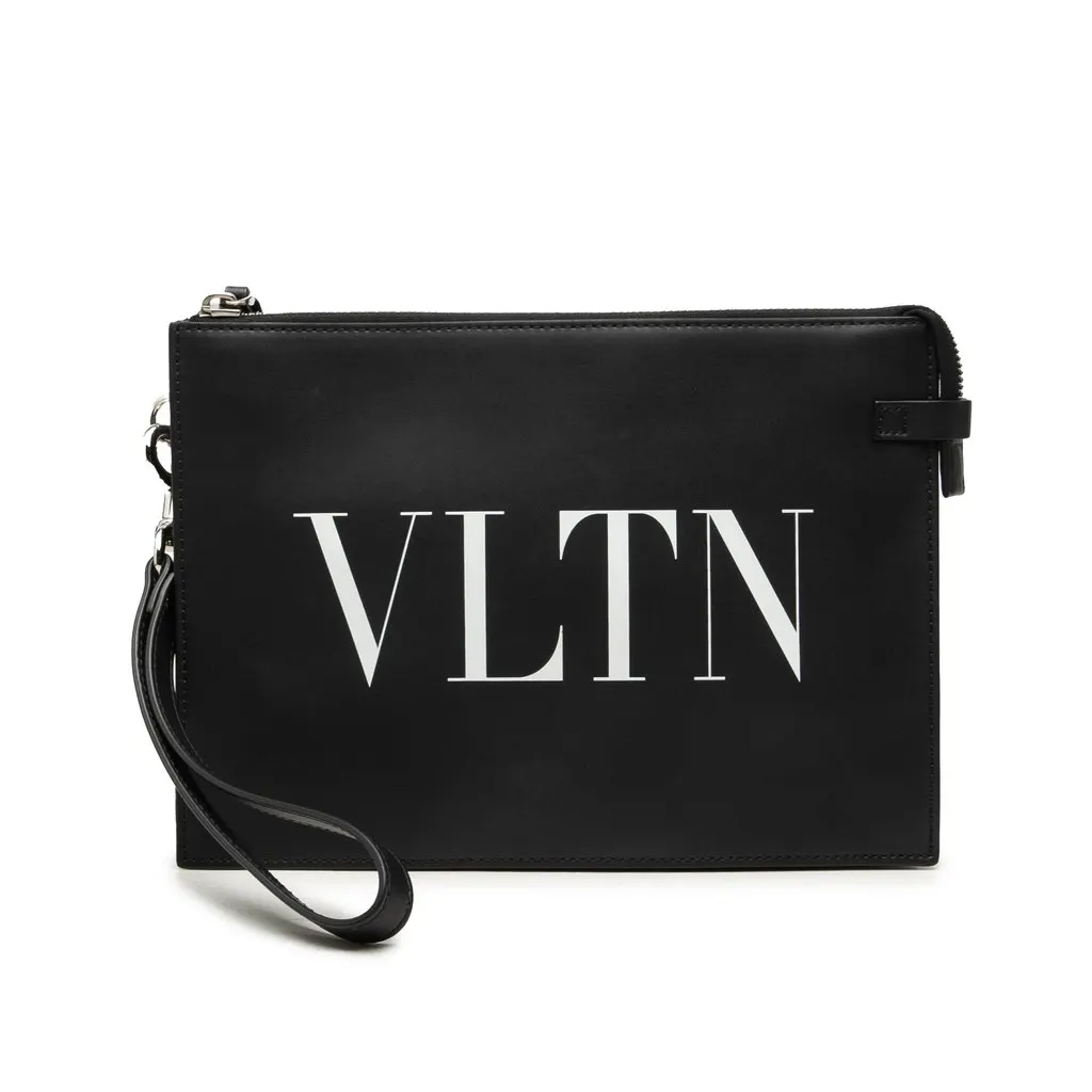 Valentino Leather VLTN Clutch