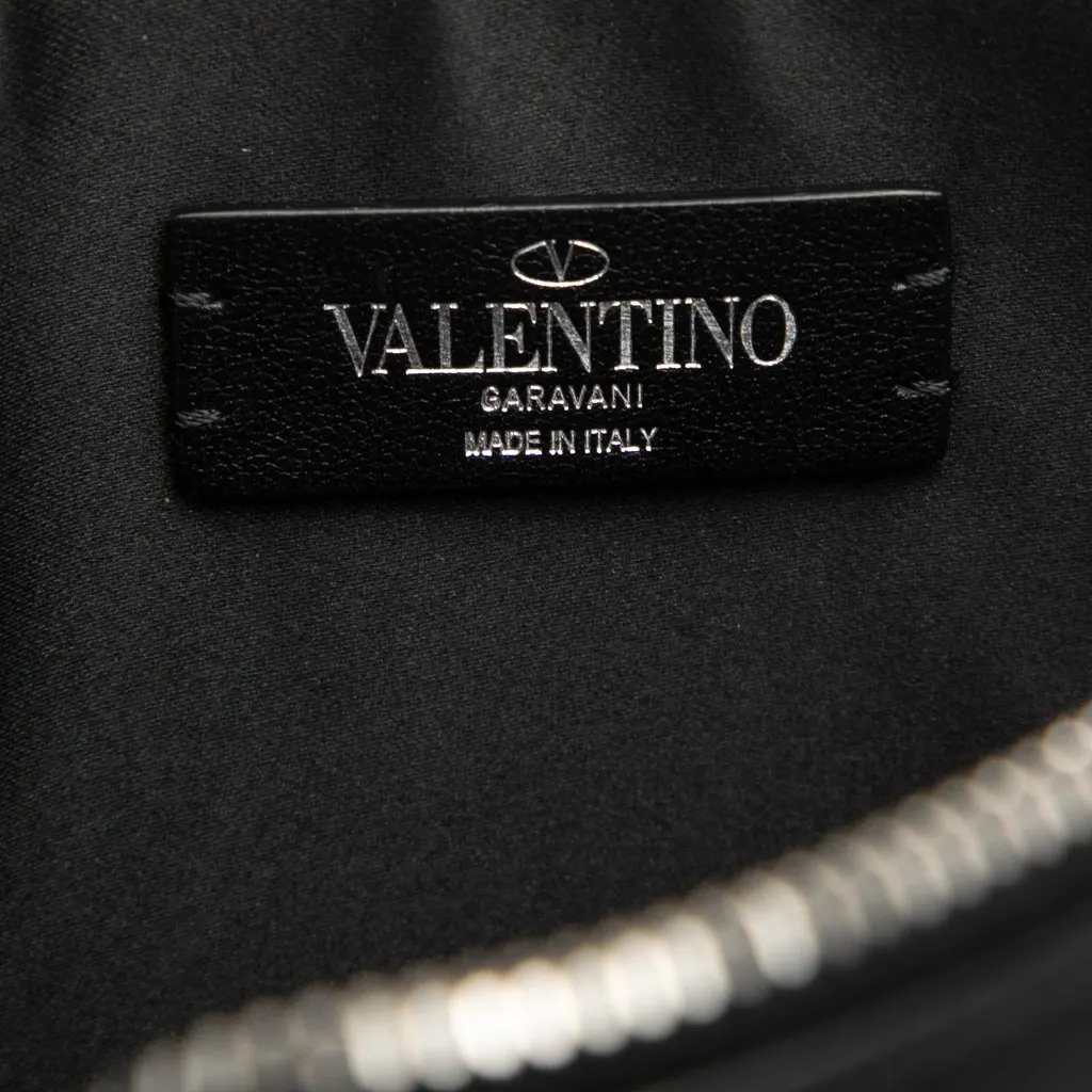 Valentino Leather VLTN Clutch Black Leather Very good - Box View