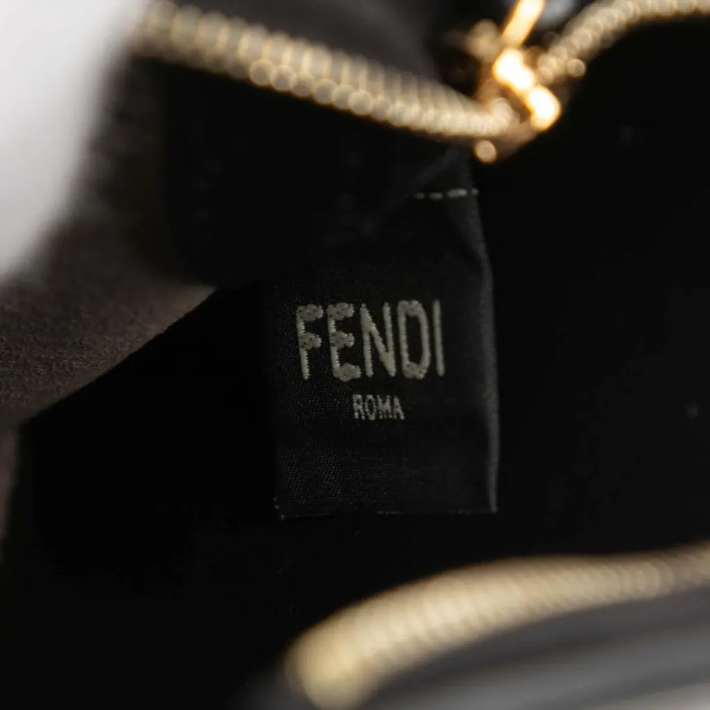 Fendi Mini Leather 3 Pocket Crossbody Black Leather Very good - Box View