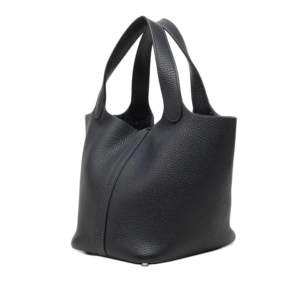 Hermès Clemence Picotin Lock 18 Black Leather Very good - Back View